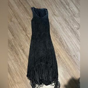 Boutique fringe maxi dress
